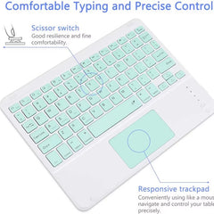 Spanish/English Bluetooth Keyboard 10 Inch for Ipad Air Pro Wireless Rechargeable Keyboard for Phone Tablet Laptop Universal