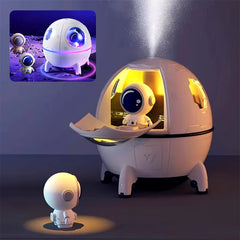 220ML Space Capsule Air Humidifier with USB Rechargeable Mist and 7-Color Atmosphere Light