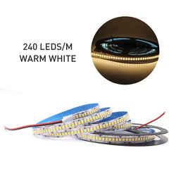 12V LED Strip SMD 2835 1M 2M 3M 4M 5M LED Stripe Tape Light 120LED/M 240LED/M Warm White Flexible Strip Ribbon Home Decor Light