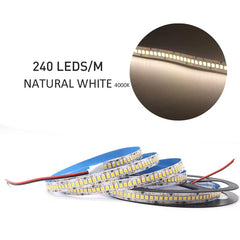 12V LED Strip SMD 2835 1M 2M 3M 4M 5M LED Stripe Tape Light 120LED/M 240LED/M Warm White Flexible Strip Ribbon Home Decor Light