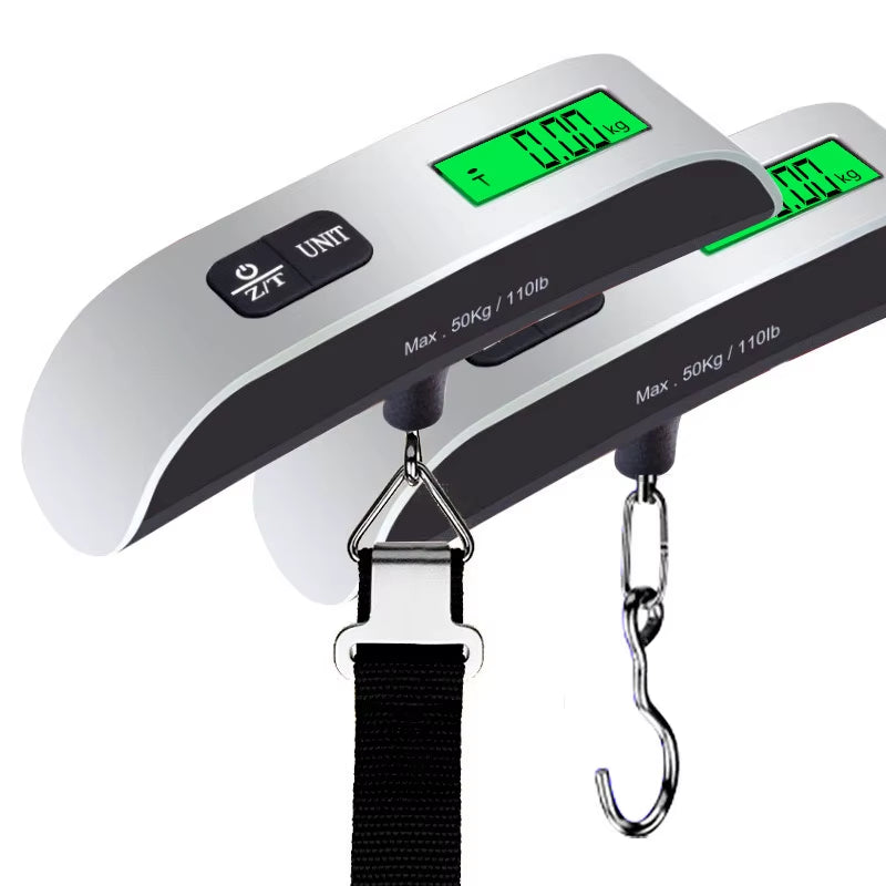 Digital LCD Display 110Lb/50Kg Electronic Luggage Hanging Suitcase Travel Weighs Baggage Bag Weight Balance Portable Scale Tool