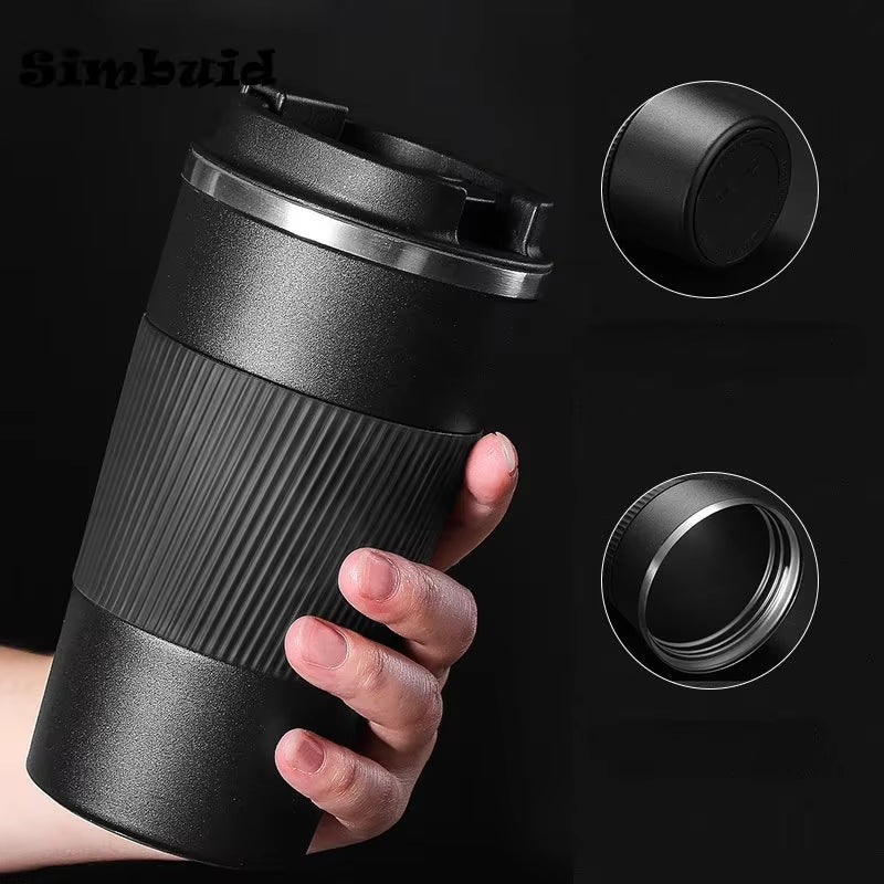 380Ml 510Ml Stainless Steel Coffee Cup Thermal Mug Garrafa Termica Cafe Copo Termico Caneca Non-Slip Travel Car Insulated Bottle