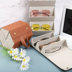 Organiseur de lunettes multi-emplacements : solution de rangement portable pour lunettes, pour la maison et les voyages