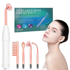 Portable Handheld High Frequency Skin Therapy Wand for Acne Treatment, Skin Tightening, and Wrinkle Reduction