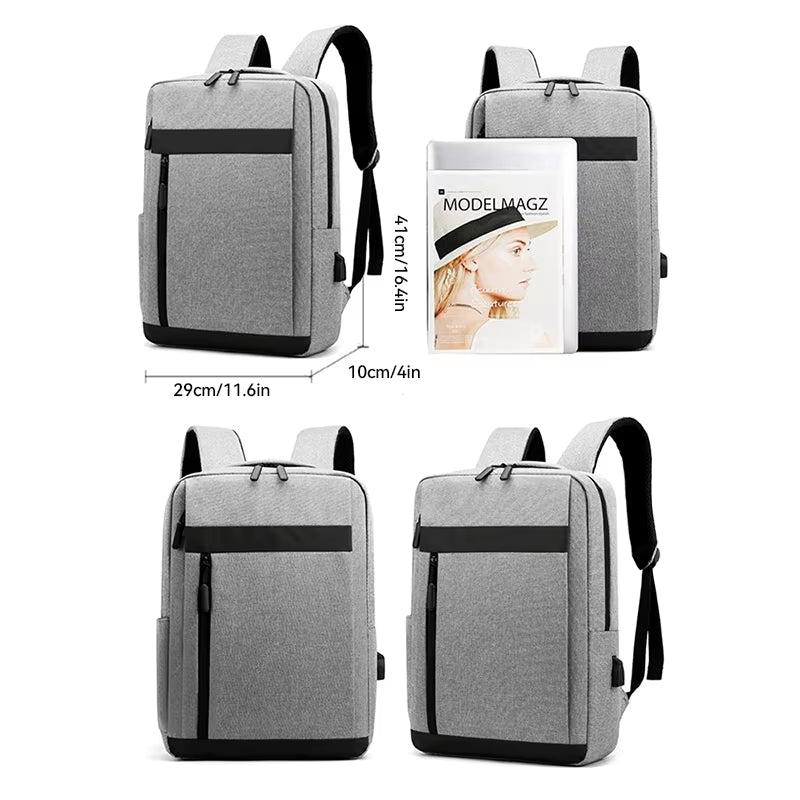 Business Laptop Backpack Large Capacity Multifunctional Usb Charging Waterproof Film Backbag Casual Shoulder Bag for Men