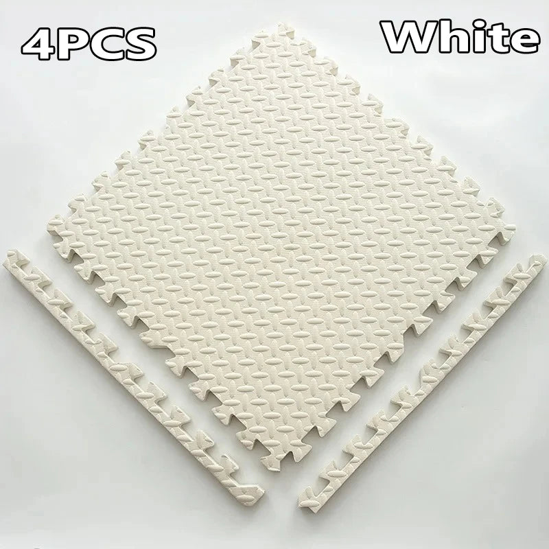 1-16PCS 30*30Cm Sports Gym Protection EVA Leaf Grain Floor Mats Yoga Fitness Non-Slip Splicing Rugs Thicken Shock Room Workout