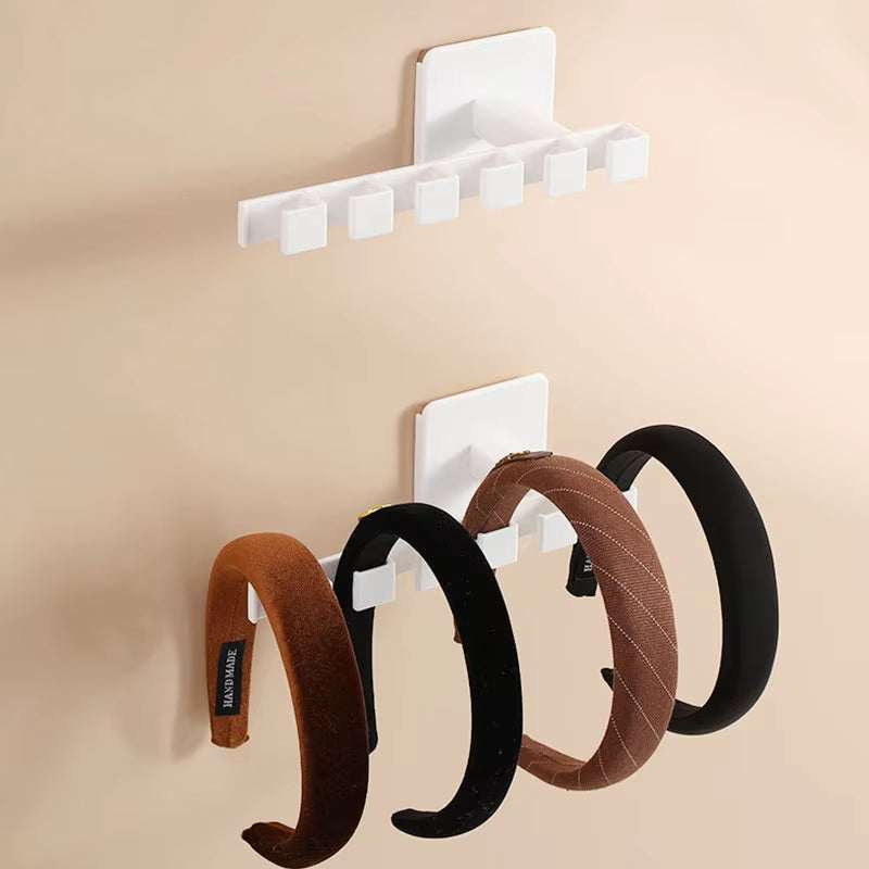 6 Hooks Hat Holder L Shaped Baseball Cap Storage Rack Wall Mount Hat Belt Organizer Hooks