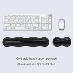 Mouse Pad with Wrist Rest, Keyboard Rest, anti Slip Silicone Transparent Desktop Office Game Console, Mouse Wrist Rest