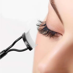 Eyelash Separator Metal Teeth Straight Eyelash Curler Beauty Makeup Stainless Eyelash Brush Comb Mascara Curl Makeup Tool