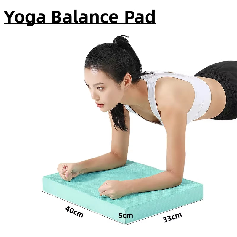 Balance Pad, Non-Slip Foam Mat & Ankles Knee Pad Cushion for Core Balance and Strength Stability Training, Yoga & Fitness