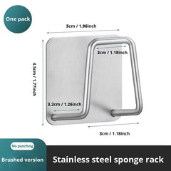 1Pc Stainless Steel Sink Sponge Rack for Sponge Steel Wire Ball Draining Paste the Inner Wall of the Sink Kitchen Supplies