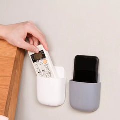 Wall Mounted Storage Box Mobile Phone Plug Holder Stand Rack Remote Control Storage Organizer Case for Air Conditioner TV