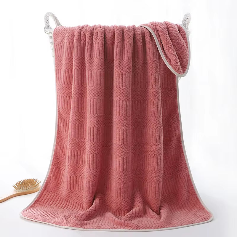 1Pc Striped Coral Velvet Hand Towels, Soft Quick Drying Towel, Absorbent Hand Towel for Bathroom