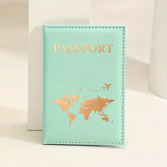 1PCS Passport Cover Bag for Women Men Pu Leathaer Fashion Travel Passport Holder Case ID Name Business Cards Protector Pouch