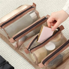 Versatile 4-in-1 Portable Cosmetic Bag: Detachable Large Capacity Makeup Bags for Travel