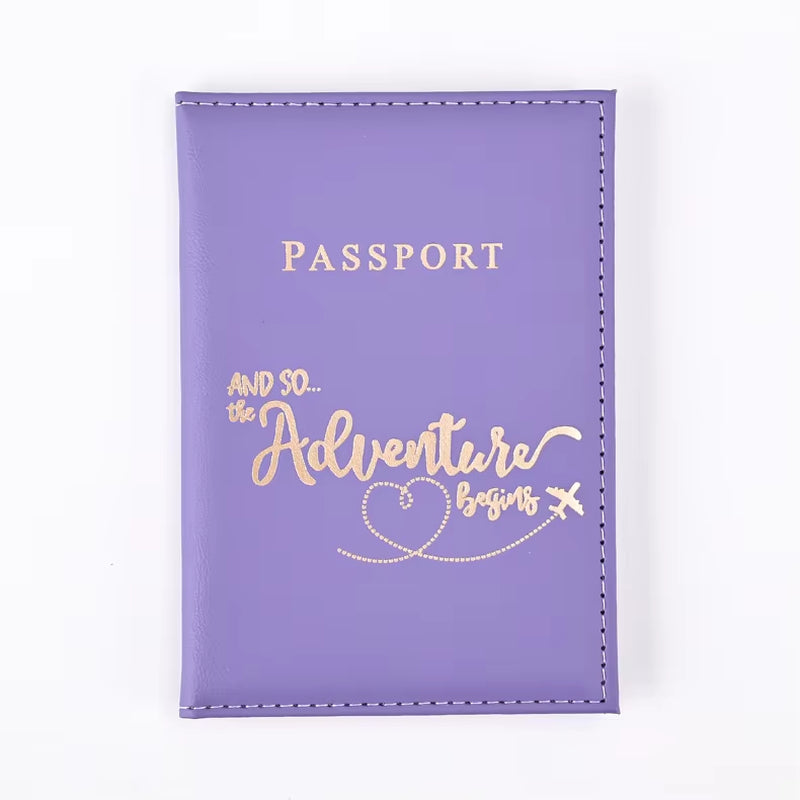 1PCS Passport Cover Bag for Women Men Pu Leathaer Fashion Travel Passport Holder Case ID Name Business Cards Protector Pouch