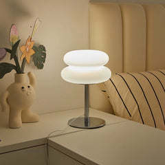 Bedroom Bedside Lamp Creamy Style Table Lamp USB Plug Tri Color Dimming Living Room Study Atmosphere Light