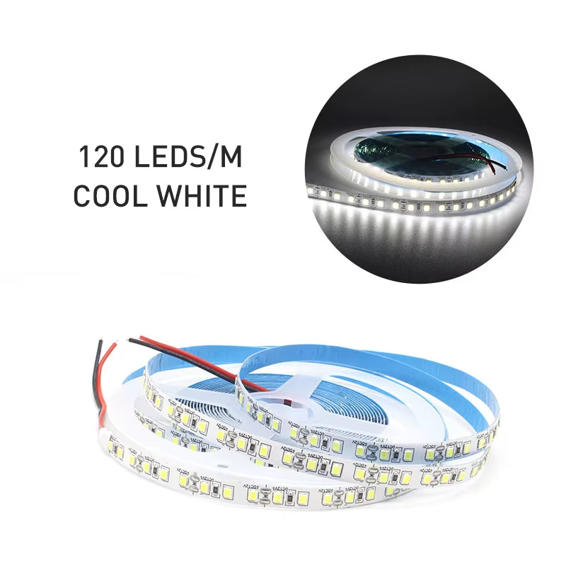 12V LED Strip SMD 2835 1M 2M 3M 4M 5M LED Stripe Tape Light 120LED/M 240LED/M Warm White Flexible Strip Ribbon Home Decor Light