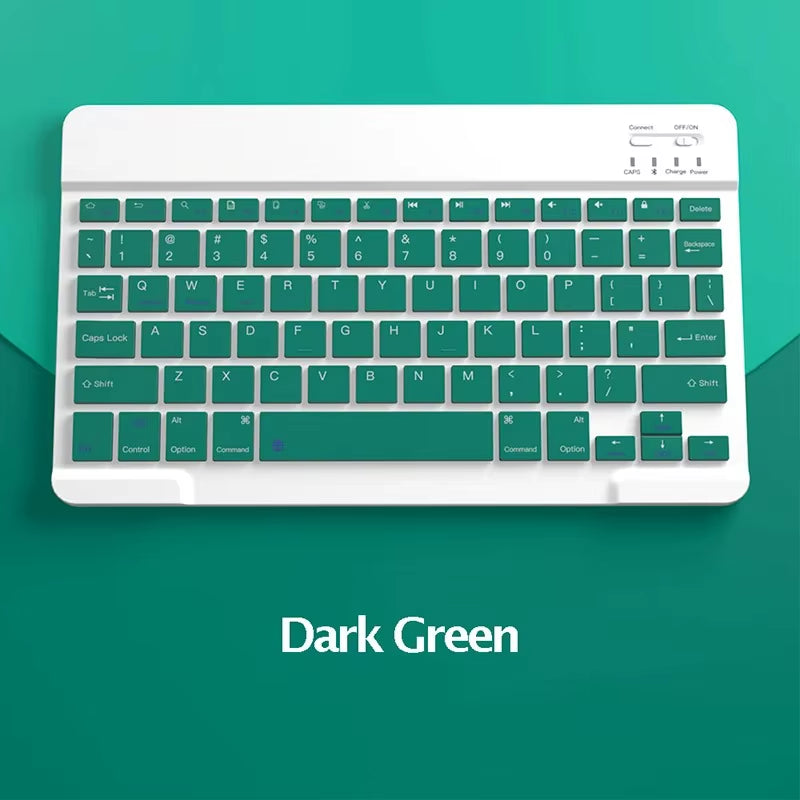 Spanish/English Bluetooth Keyboard 10 Inch for Ipad Air Pro Wireless Rechargeable Keyboard for Phone Tablet Laptop Universal