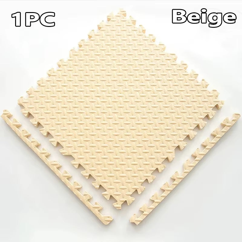 1-16PCS 30*30Cm Sports Gym Protection EVA Leaf Grain Floor Mats Yoga Fitness Non-Slip Splicing Rugs Thicken Shock Room Workout