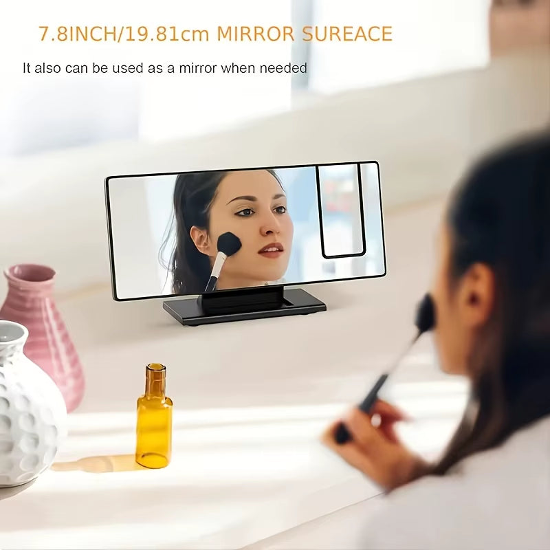 1PC Mirror Multifunctional Projection Alarm Clock Intelligent Luminous Clock Bedroom Large Screen Projection Clock