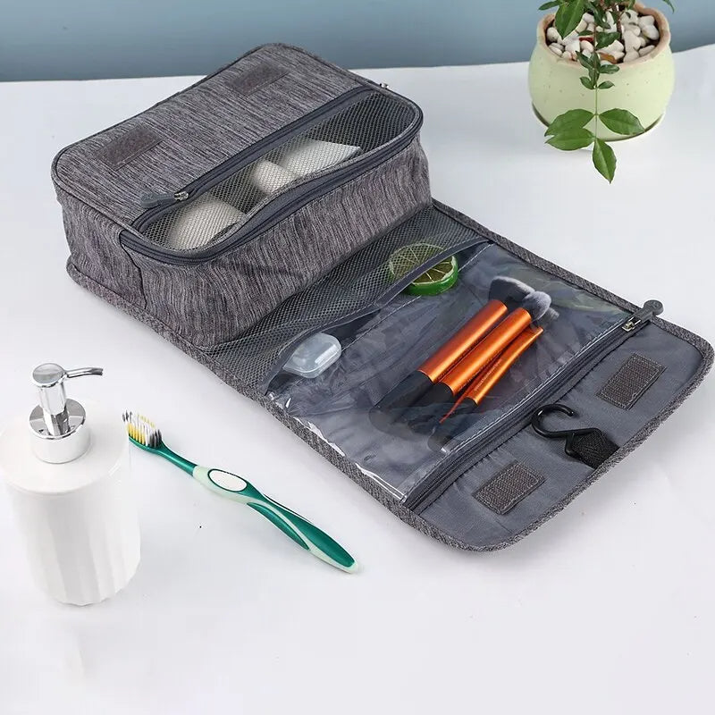 Fold-N-Go Travel Organizer: Portable Hanging Toiletry Bag