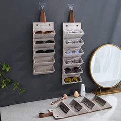 Organiseur de lunettes multi-emplacements : solution de rangement portable pour lunettes, pour la maison et les voyages