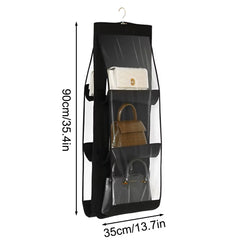 1PC Bag Storage Bag Hanging Bag Hanging 8-Sided Transparent Storage Bag Bedroom Closet Dust Bag Foldable