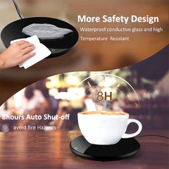 Mug Warmer USB Cup Warmer Coffee Cup Heater Thermostatic Heating Coaster Cup Electric Milk Tea Coffee Mug Warmer for Office Home