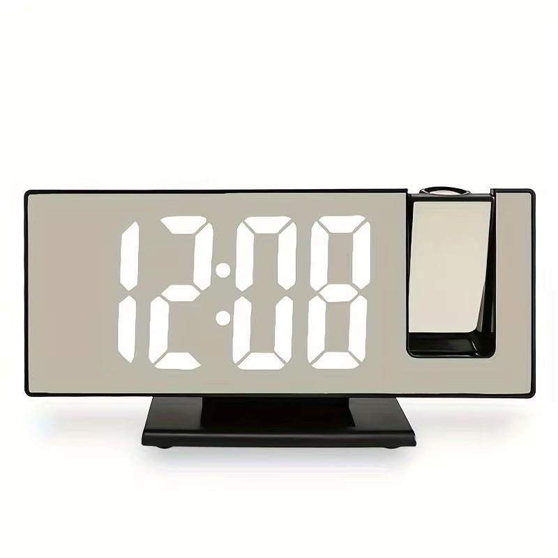 1PC Mirror Multifunctional Projection Alarm Clock Intelligent Luminous Clock Bedroom Large Screen Projection Clock