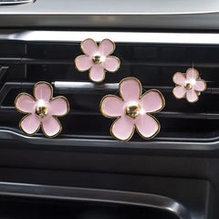 Car Outlet Vent Perfume Clips Cute Flower Air Freshener Diffuser Conditioning Aromatherapy Perfume Clip Car Interior Decoration