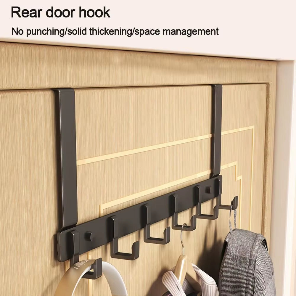 Hooks over the Door 6 Hooks Clothes Coat Hat Towel Hanger Home Bathroom Organizer Rack Kitchen Accessories Holder