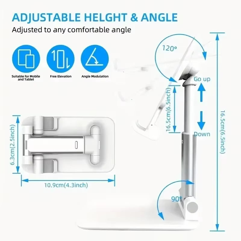 Foldable Mobile Phone Holder Stand Tablet Desk Mount Table Flexible Adjustable Desktop Live Lazy Bracket Support for All Phones