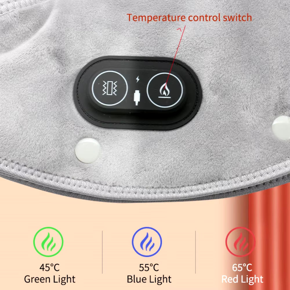 Electric Heating Shoulder Neck Pad Massager Three Gear Hot Compress Cervical Shawl Warmer USB for Shoulder Neck Back Relax Brace