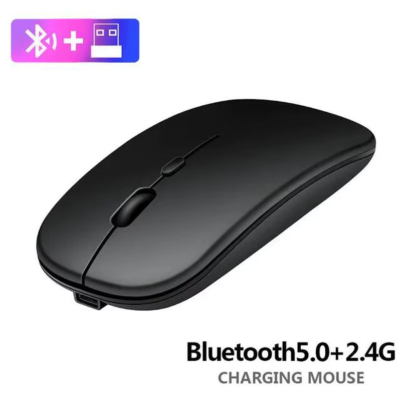 Bluetooth Wireless Optical Mouse, USB Rechargeable for Computer, Laptop, MacBook, and Gaming