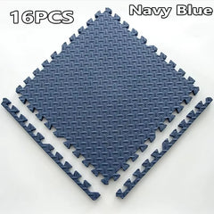 1-16PCS 30*30Cm Sports Gym Protection EVA Leaf Grain Floor Mats Yoga Fitness Non-Slip Splicing Rugs Thicken Shock Room Workout