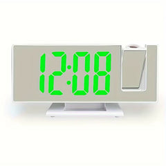 1PC Mirror Multifunctional Projection Alarm Clock Intelligent Luminous Clock Bedroom Large Screen Projection Clock