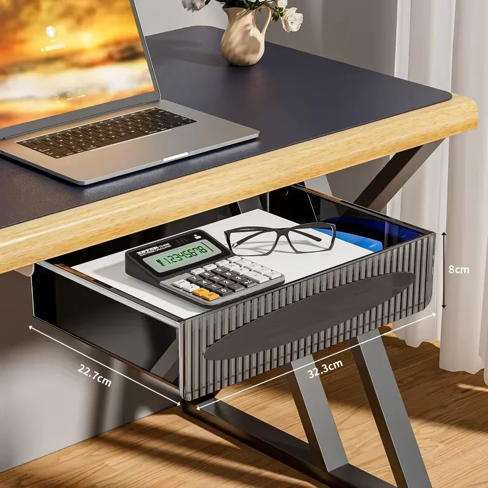 Invisible Storage Table Shelf Storage Box New Pull Out Storage Box Hanging under Desk Drawer Large Capacity Undertable Drawer