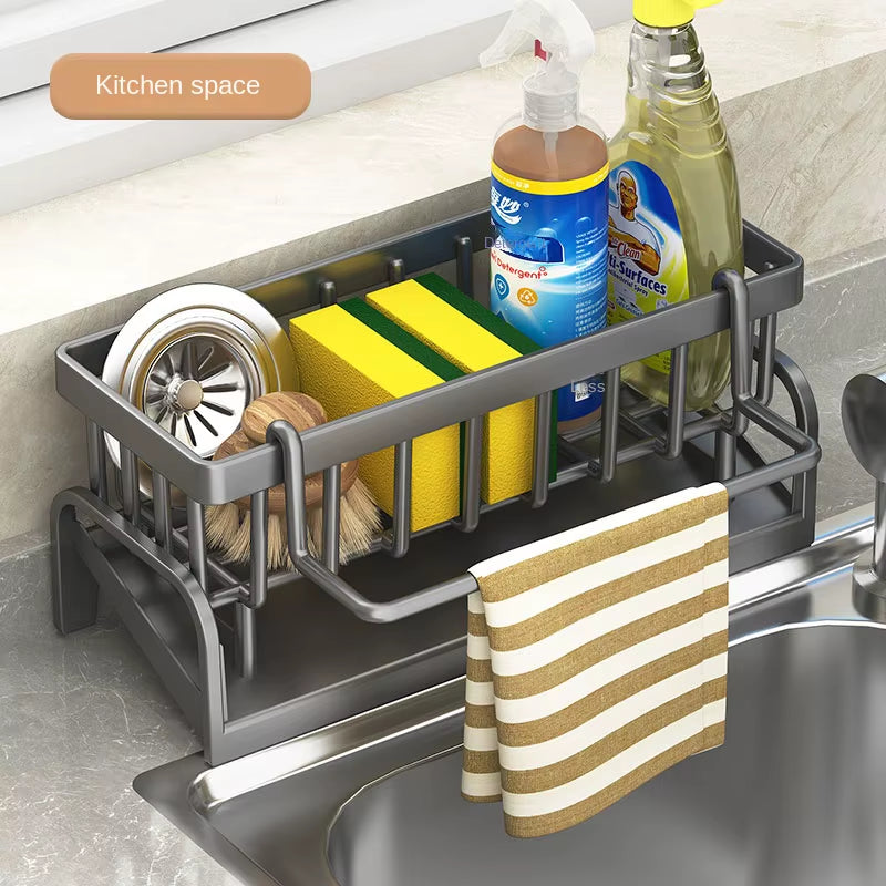 Kitchen Shelf Cleaning Cloth Storage Draining Rack Household Detergent Sponge Rack Water Sink Water Sink Water Sink Artifact