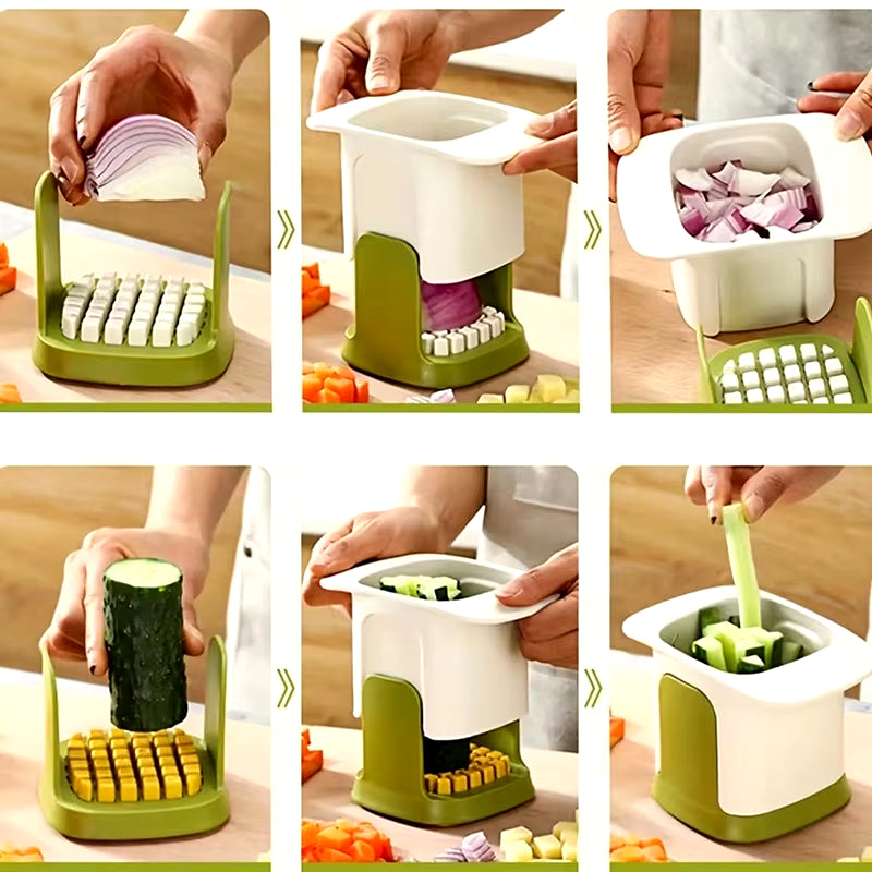 Multifunctional Vegetable Chopper Onion Dicing Artifact French Fries Slicer Kitchen Gadget Cucumber Potato Slicer Kitchen Tools