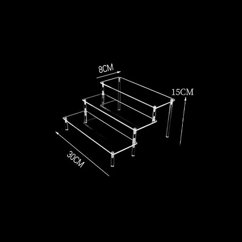 30Cm Acrylic Display Stand, Clear Riser Rack for Cupcakes, Perfume, Dolls, and Nail Storage