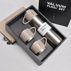 500ML 304 Stainless Steel Vacuum Insulated Bottle Gift Set Office Business Style Coffee Mug Thermos Bottle Portable Flask Carafe