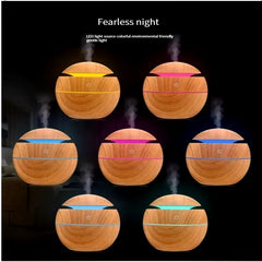 USB Ultrasonic Cool Mist Sprayer Essential Oil Fragrance Mini Home Wood Grain Air Humidifier Electric Air Aroma Diffuser Purifie