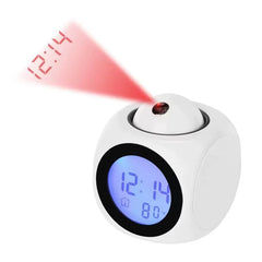 Projection Alarm Clock Ceiling Display Snooze Desk Table Clock Voice Multifunction Digital Projection Clock Temperature Display