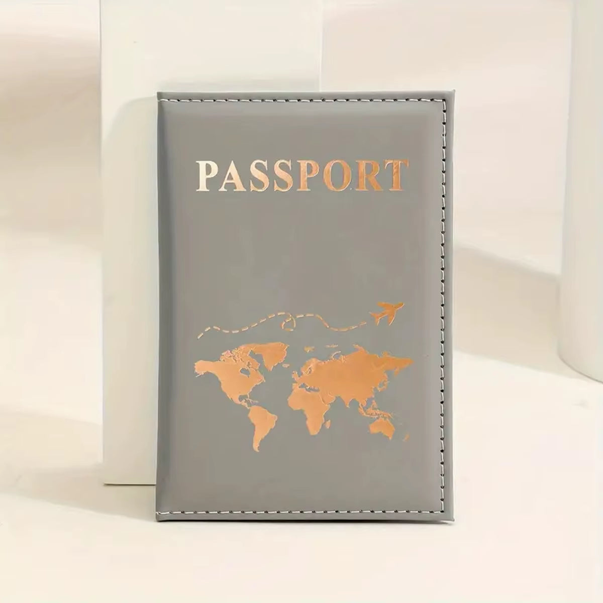 1PCS Passport Cover Bag for Women Men Pu Leathaer Fashion Travel Passport Holder Case ID Name Business Cards Protector Pouch