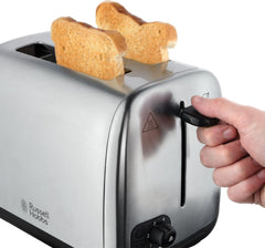 2 Slice Toaster with Perfect Toast Technology for Improved Evenness (Wide Slots, Lift & Look Feature, 6 Browning Levels, Frozen & Cancel Function, 850W, Brushed & Stainless Steel) 24080