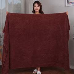 Oversized Super Thick Towel Microfiber Bath Towel, Super Soft, Super Absorbent and Quick-Drying, White Towel Face Towel