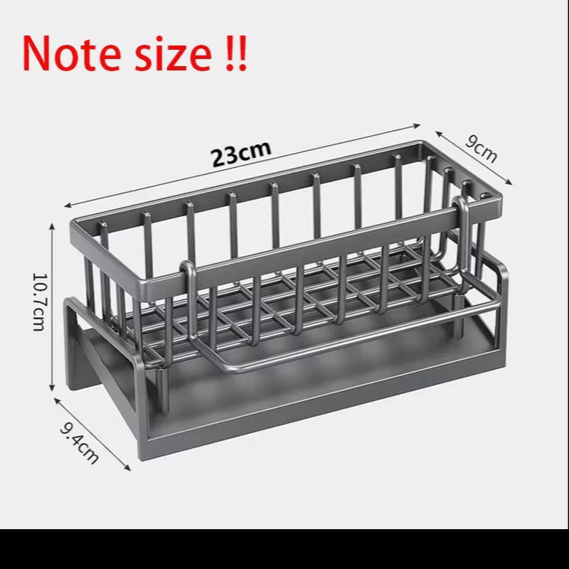 Kitchen Sink Drain Rack Organizer ABS Plastic Self-Draining Sink Shelf Soap Sponge Holder Dishcloth Towel Rack Filter Basket