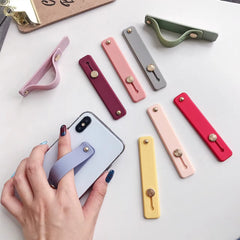 Wrist Band Hand Band Finger Grip Mobile Phone Holder Stand Push Pull  Plain Color Phone Socket Holder for Iphone Xiaomi