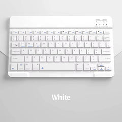 Spanish/English Bluetooth Keyboard 10 Inch for Ipad Air Pro Wireless Rechargeable Keyboard for Phone Tablet Laptop Universal